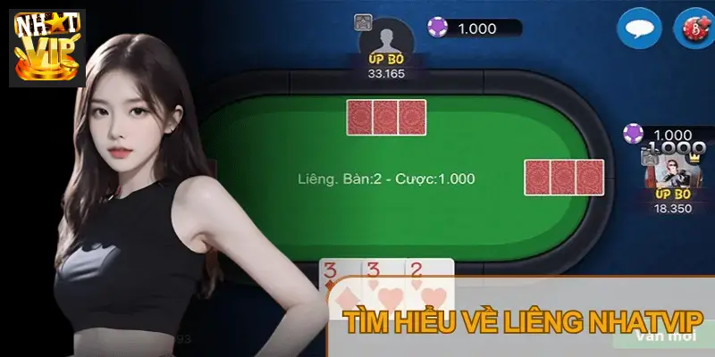 Giao diện bàn Liêng Nhatvip hiển thị vị trí người chơi và khu vực đặt cược